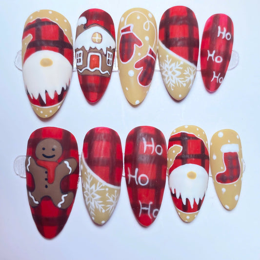 Christmas Gnome Nails DISCOUNT 40%