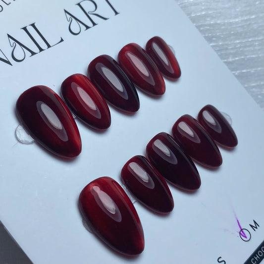 Red Vellet Cat Eyes Nails DISCOUNT 30%